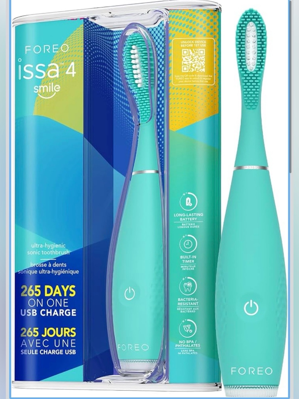 FOREO Issa 4 smile - Compact Sonic Electric Toothbrush for All Ages